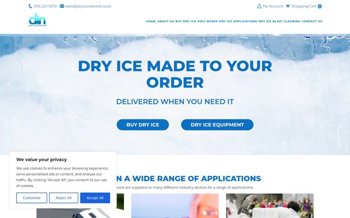Screenshot ta' dryicenetwork.co.uk