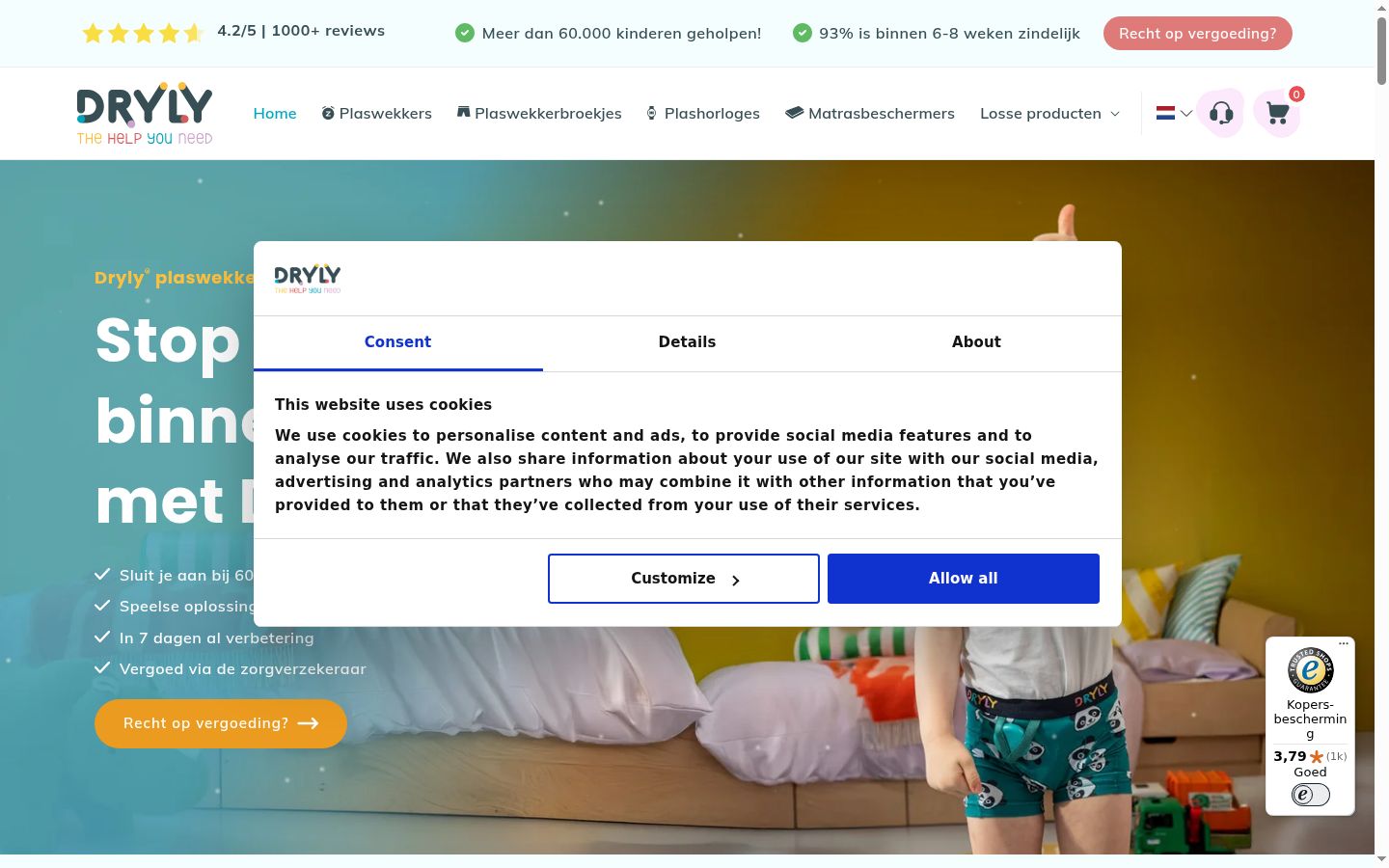 Snímka obrazovky banera súhlasu zobrazeného pred akoukoľvek interakciou
