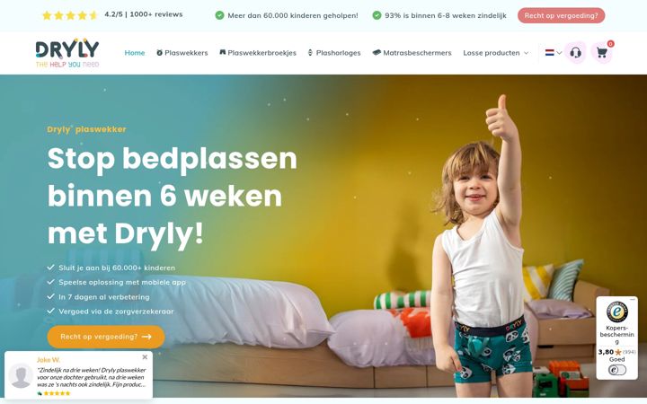 Screenshot of dryly.com