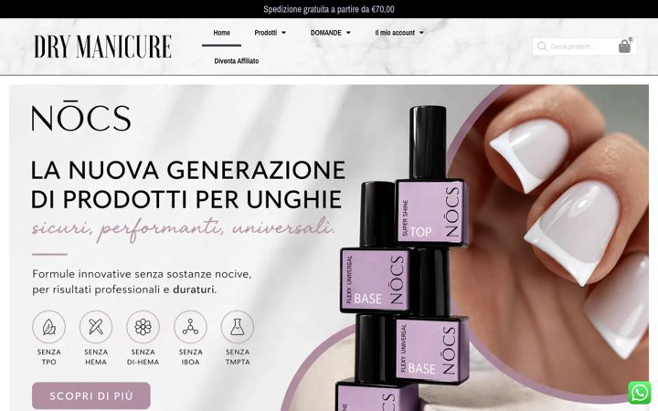 Screenshot di drymanicure.it