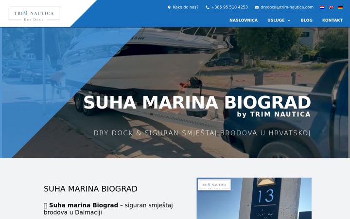 Screenshot of drymarinabiograd.com