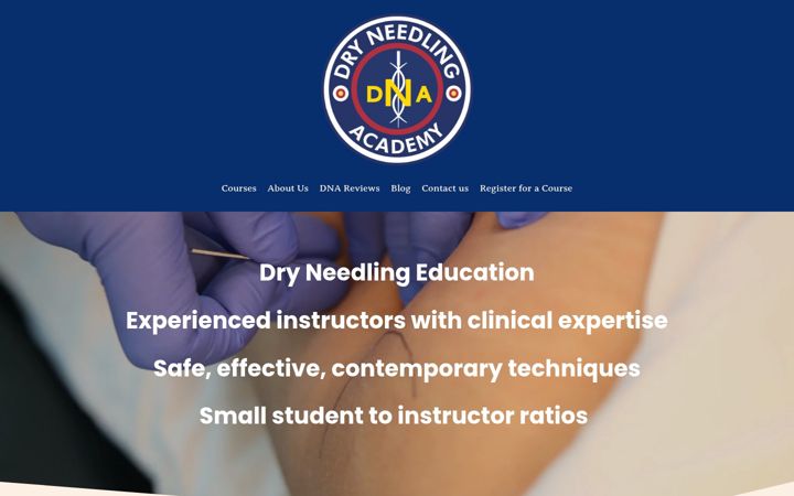 Screenshot of dryneedlingacademy.com
