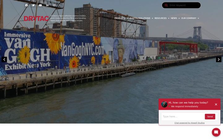Screenshot of drytac.com