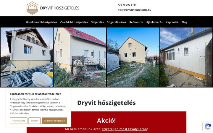 Screenshot di dryvithoszigeteles.hu
