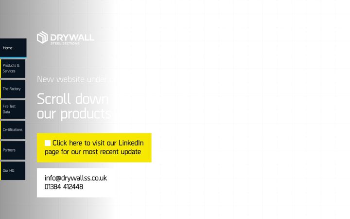 Screenshot of drywallsteelsections.co.uk
