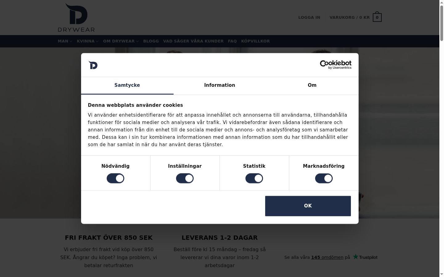 Sutikimo reklamjuostės, rodytos prieš bet kokią sąveiką, ekrano kopija