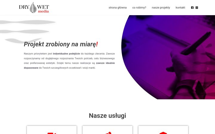 Captura de pantalla de drywetmedia.pl