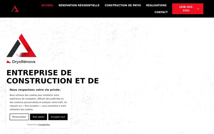 Screenshot of dryxrenova.com