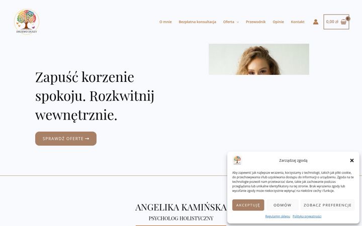 Captura de ecrã de drzewoduszy.pl