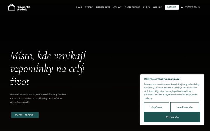 Snímek obrazovky drzovickastodola.cz