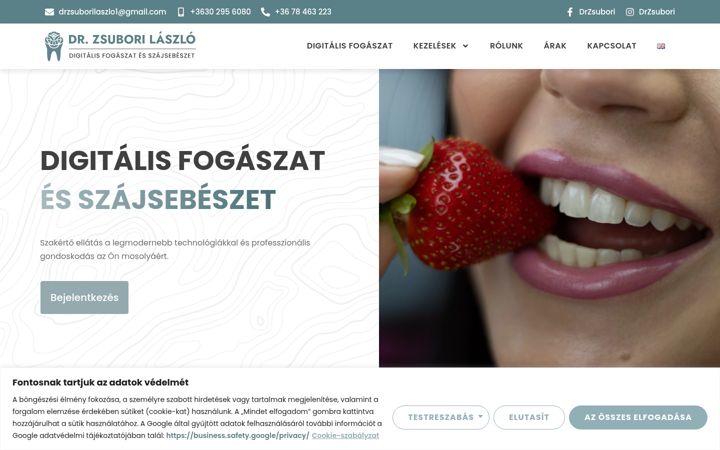 Screenshot di drzsuborilaszlo.hu