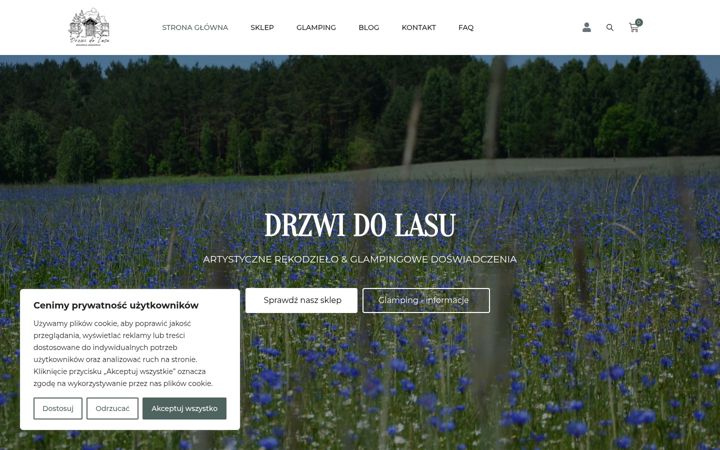 Captura de ecrã de drzwi-do-lasu.pl