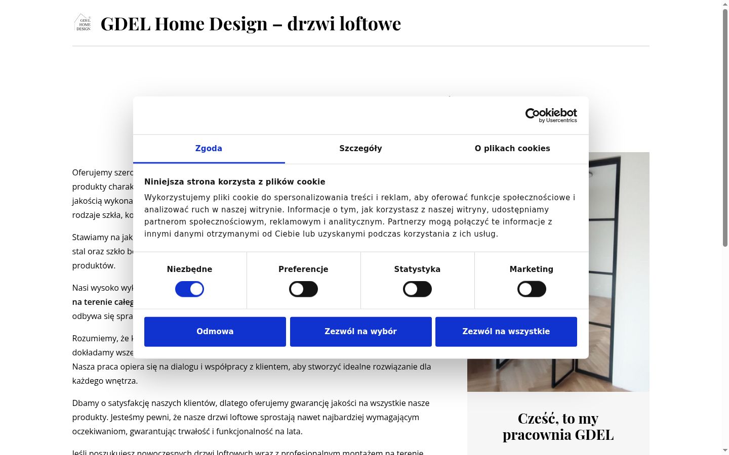 Képernyőkép a bármilyen interakció előtt megjelenő hozzájárulási bannerről