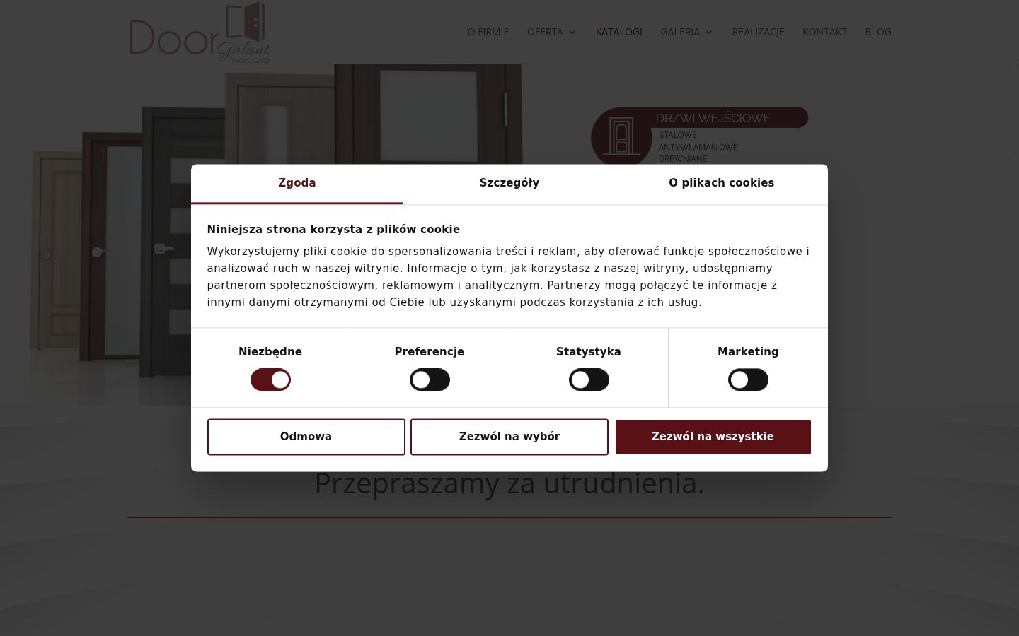 Captura de ecrã do banner de consentimento apresentado antes de qualquer interação