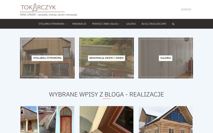 Captura de ecrã de drzwitokarczyk.pl