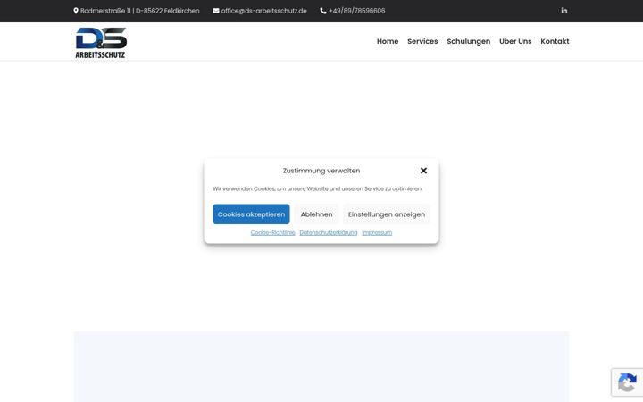 Screenshot of ds-arbeitsschutz.de