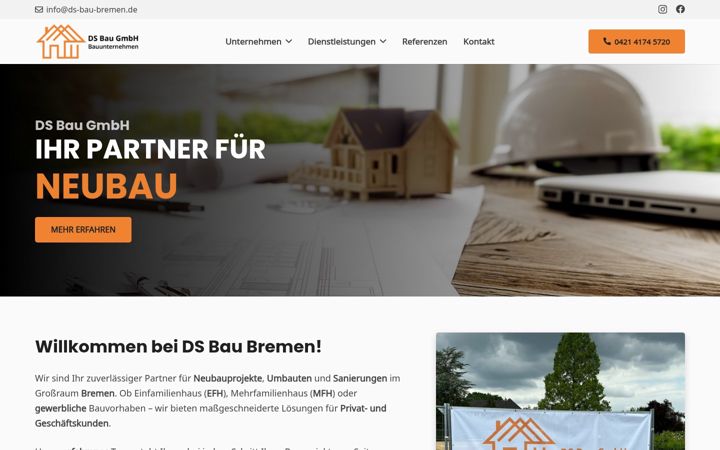 Snimka zaslona za ds-bau-bremen.de