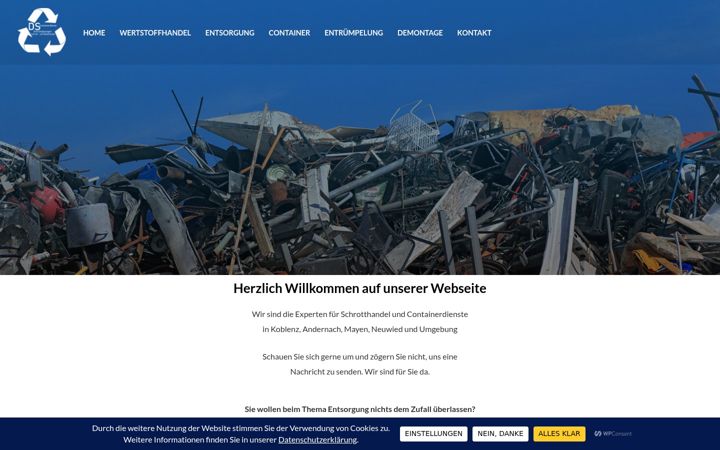 Snimka zaslona za ds-containerdienst.de