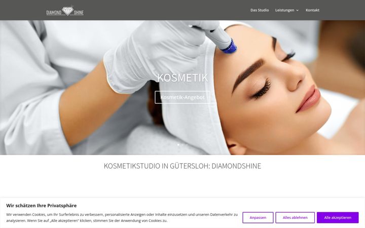 Kuvakaappaus sivustosta ds-cosmetic.de