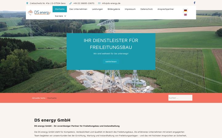 Screenshot of ds-energy.de