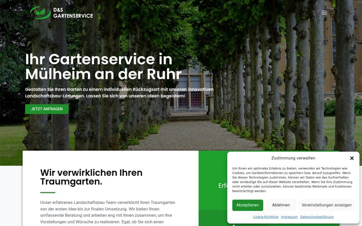 Kuvakaappaus sivustosta ds-gartenservice.de