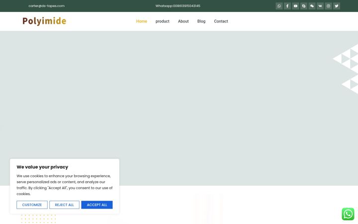 Screenshot of ds-polyimide.com