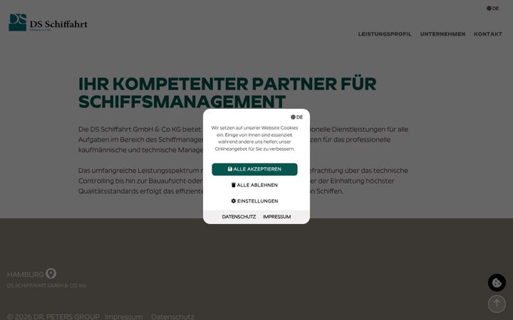 Screenshot of ds-schiffahrt.de