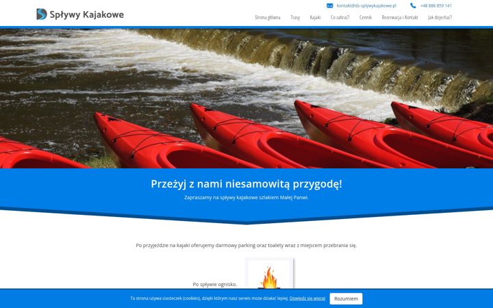 Captura de ecrã de ds-splywykajakowe.pl