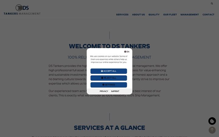Screenshot of ds-tankers.com