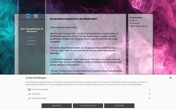 Screenshot of ds-vapes.de