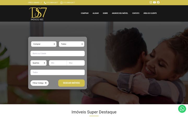 Screenshot of ds7imoveisabc.com.br