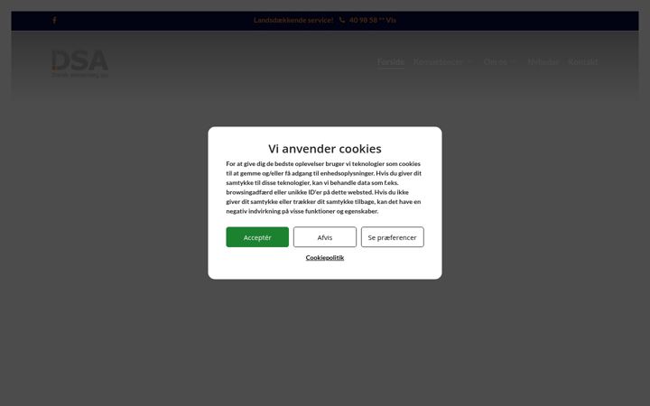 Snimka zaslona za dsa-aps.dk