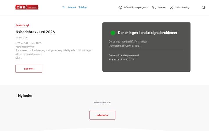 Snimka zaslona za dsa-net.dk