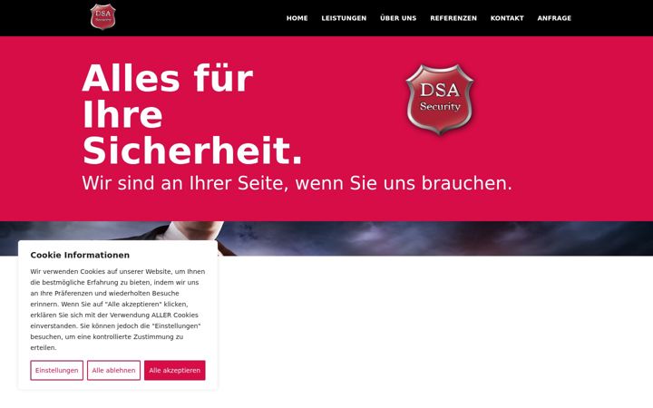 Screenshot of dsa-security.de