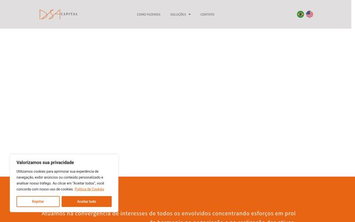 Screenshot of dsacapital.com.br