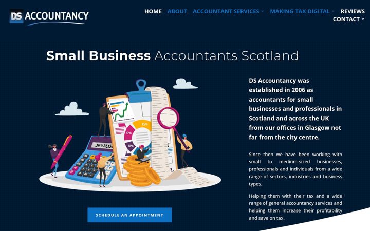 Screenshot of dsaccountancy.com
