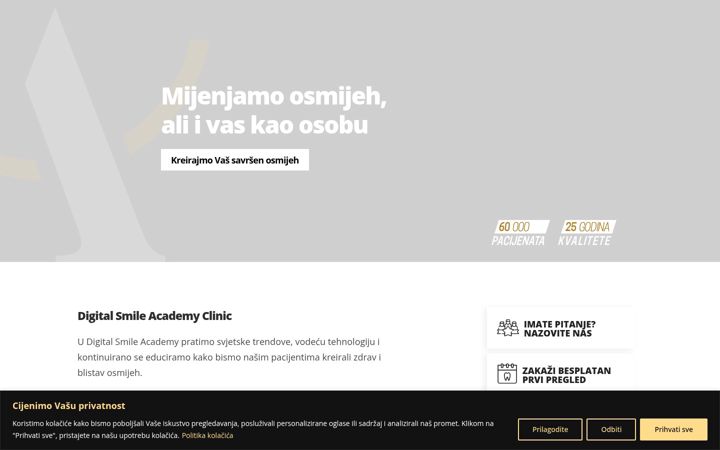 Screenshot of dsaclinic.hr