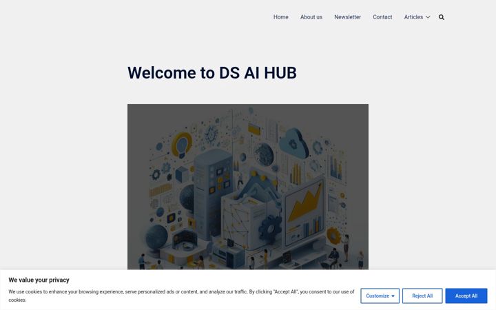Screenshot of dsaihub.com