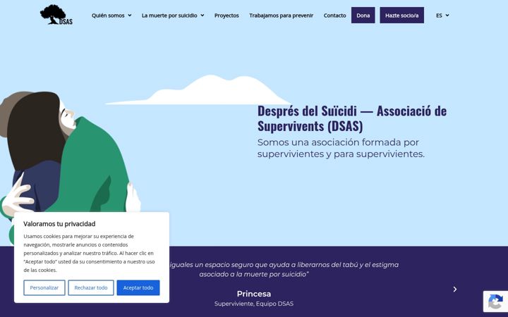 Captură de ecran a dsas.org