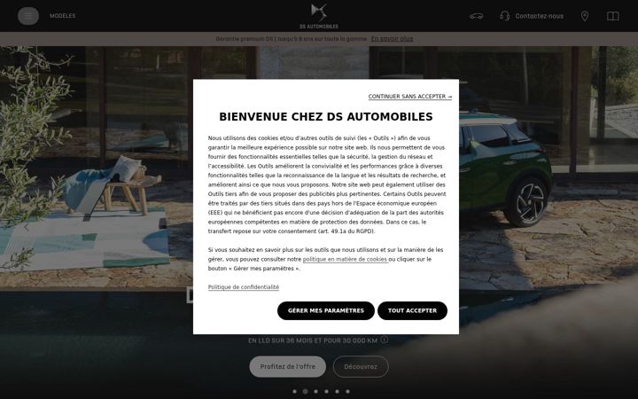 Screenshot of dsautomobiles.fr