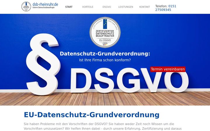 Screenshot of dsb-rheinruhr.de