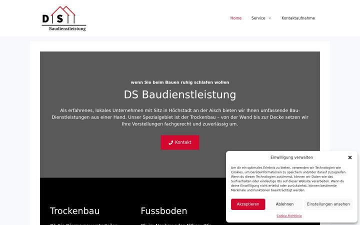 Snimka zaslona za dsbaudienstleistung.de
