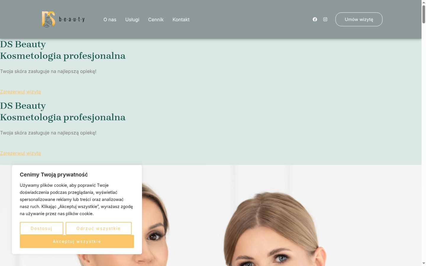 Captura de ecrã do banner de consentimento apresentado antes de qualquer interação