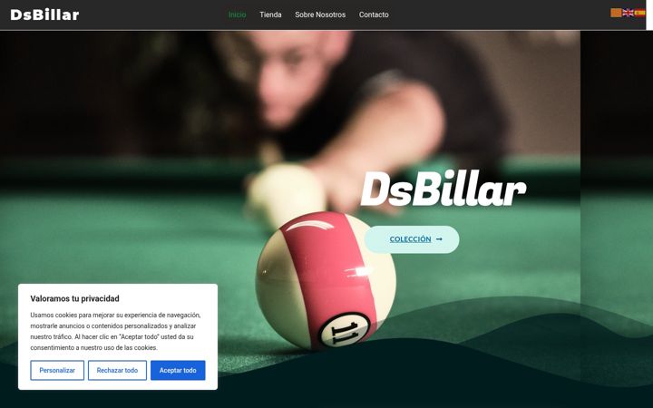 Snímek obrazovky dsbillar.es
