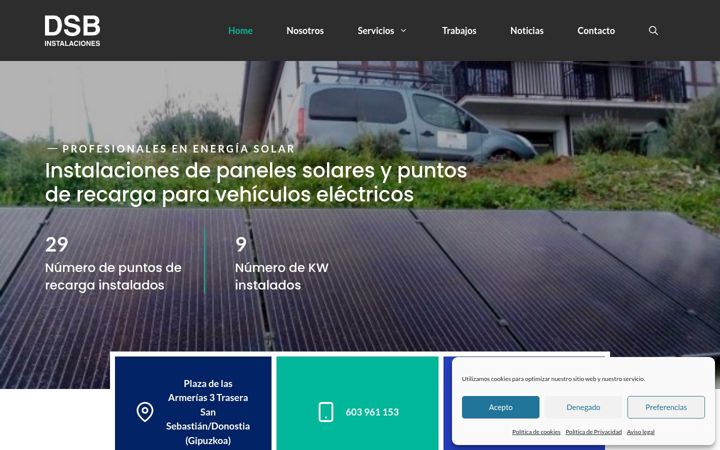 Screenshot of dsbinstalaciones.com