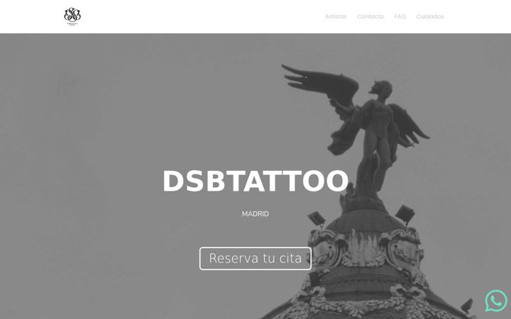 Screenshot of dsbtattoo.com