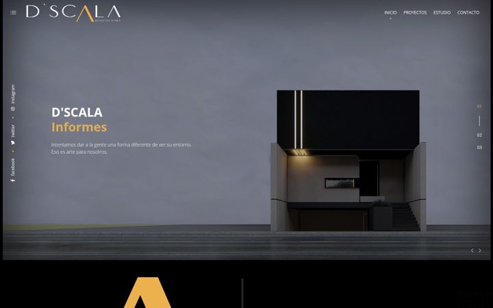 Screenshot of dscalaarquitectura.com