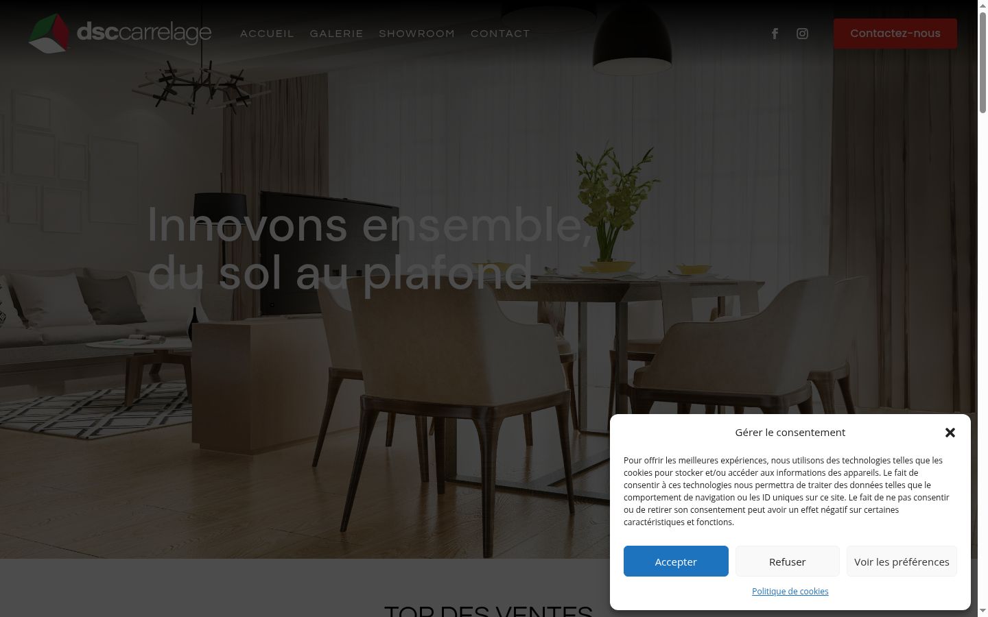 Screenshot tal-banner tal-kunsens muri qabel kwalunkwe interazzjoni