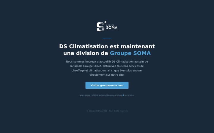 Screenshot of dsclimatisation.com