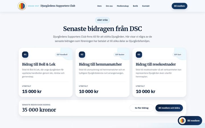 Screenshot ta' dsclub.se